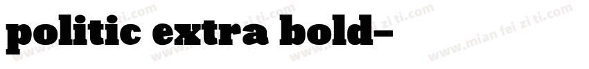 politic extra bold字体转换